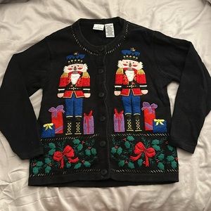Vintage Christmas Cardigan (Perfect for the “Ugly” Christmas Sweater parties)